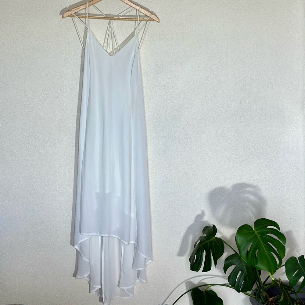Lush White Strappy Midi Dress | Size S